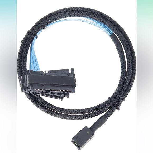EDIMS Mini SAS to SAS Cable Breakout  HD SFF-8643 to SFF-8482 29Pin Sata Power - Picture 4 of 10